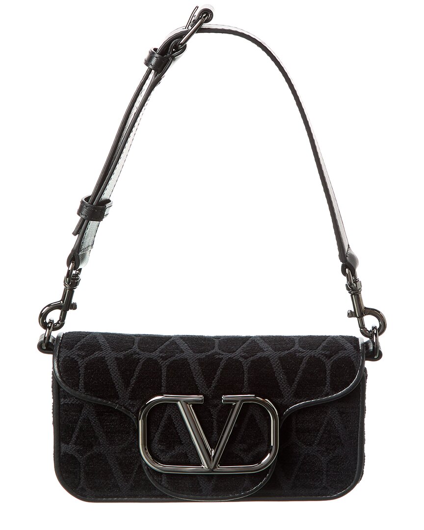 Valentino Locò Toile Iconographe Shoulder Bag In Black