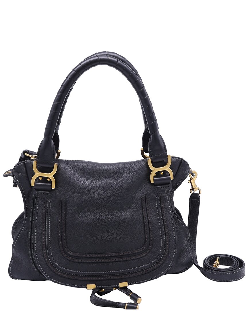 Chloé Medium Marcie Shoulder Bag (authentic Pre-loved) In Black
