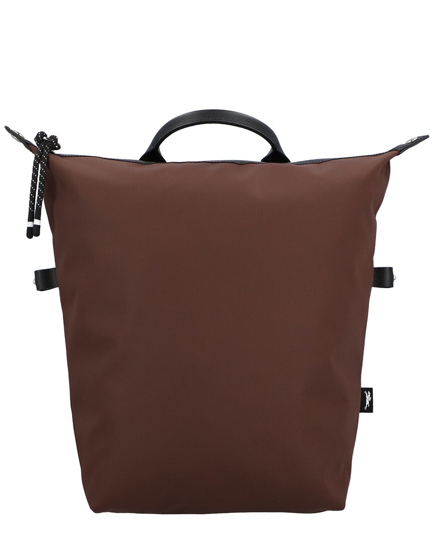 Longchamp Le Pliage Energy Large Nylon & Leather C Backpack In Brown