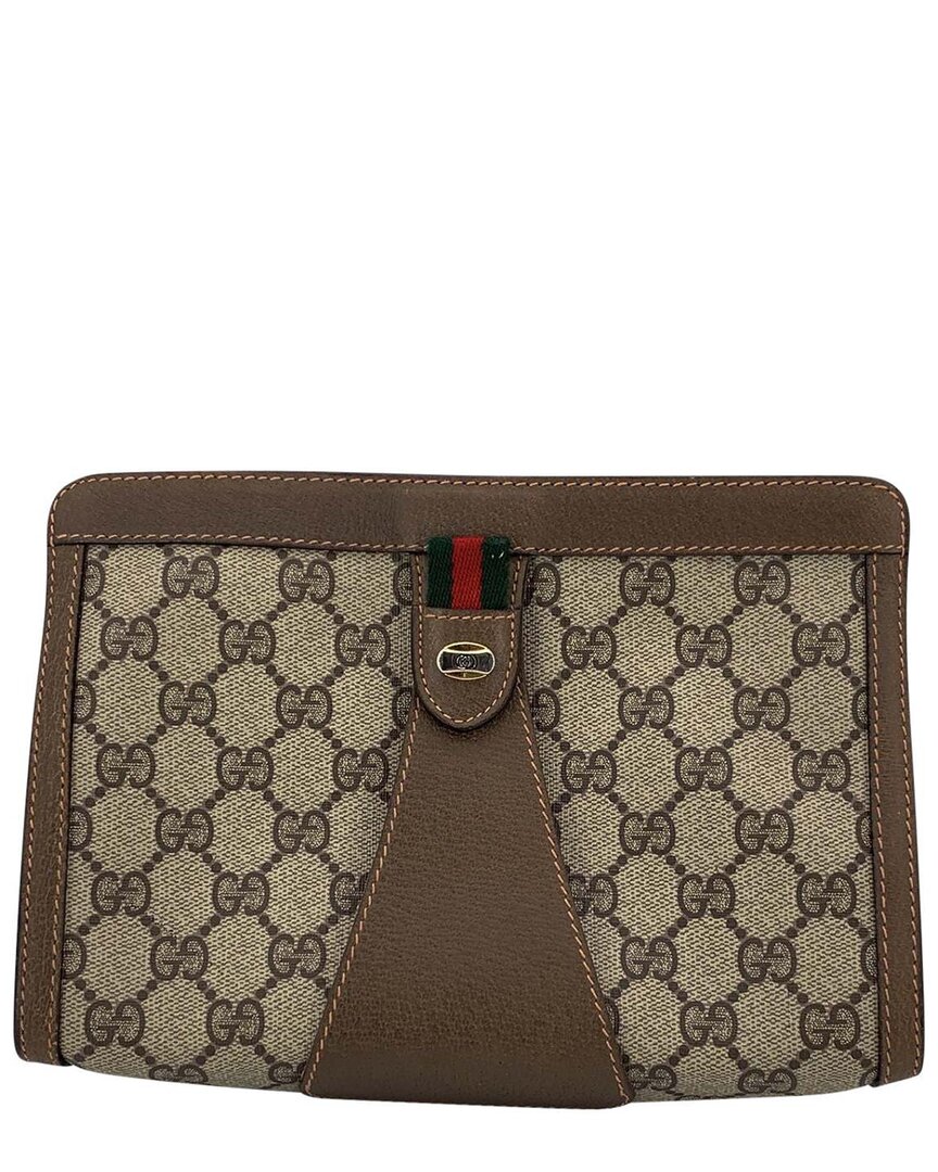 Gucci Cotton Vintage Cloth Clutch Bag (authentic Pre-loved)
