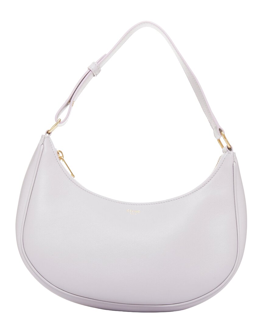 Celine Purple Leather Ava Shoulder Bag (authentic Pre-loved) In White