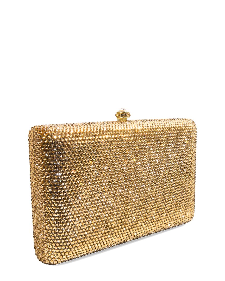 Aquaswiss Aqs Lily Crystal Clutch In Gold