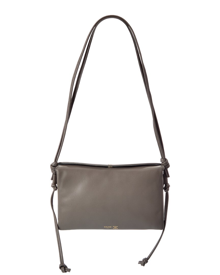 Celine Trio Flap Leather Shoulder Bag