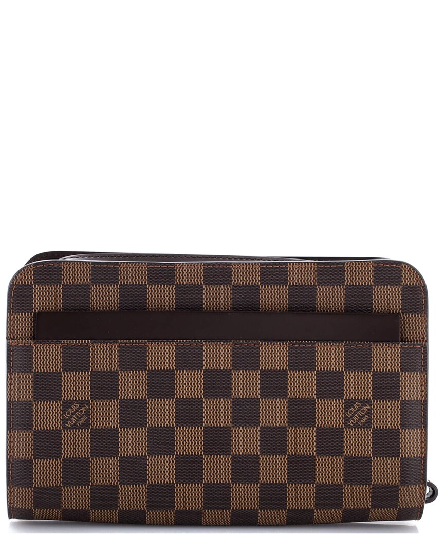 Click to view more detailed imagery on our partner's website Pre-owned Louis Vuitton Brown Damier Pochette Saint Louis (authentic Pre-loved)