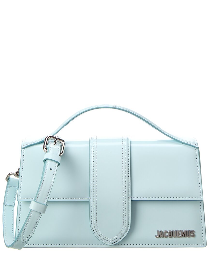 Jacquemus Le Grand Bambino Leather Shoulder Bag In Blue