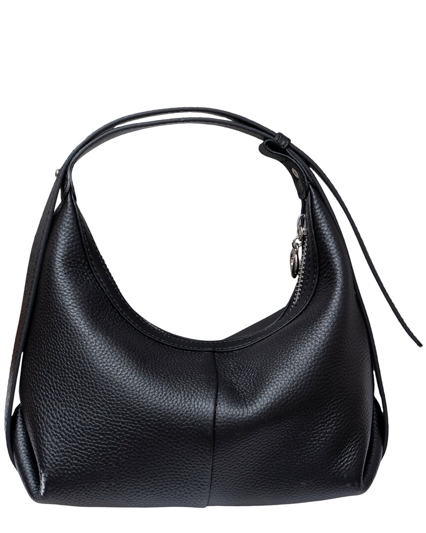 Bella Desert Leather Clutch In Black