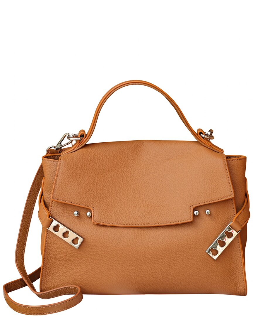 Bella Desert Leather Shoulder Bag In Brown