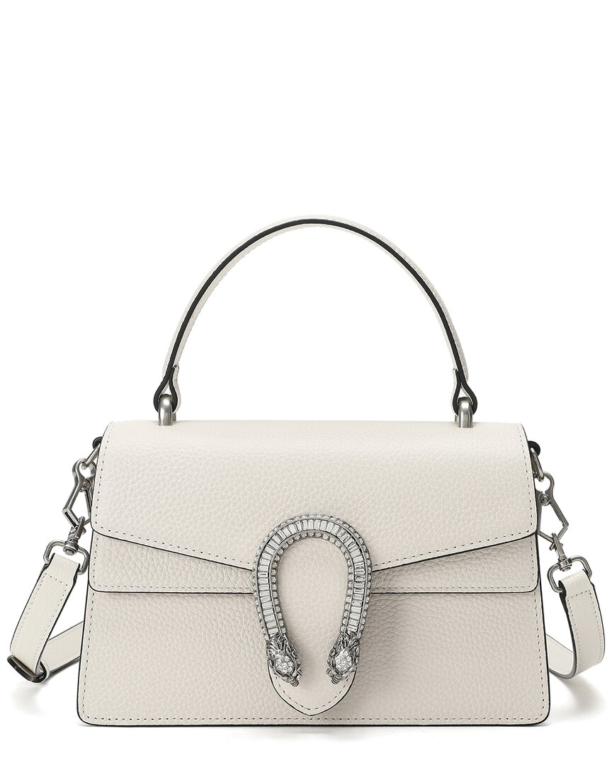 Tiffany & Fred Paris Full-grain Top-handle Shoulder Bag In Brown