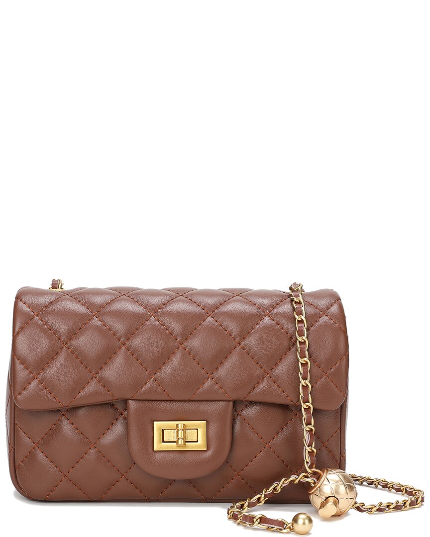 Tiffany & Fred Paris Quilted Leather Crossbody In Metallic