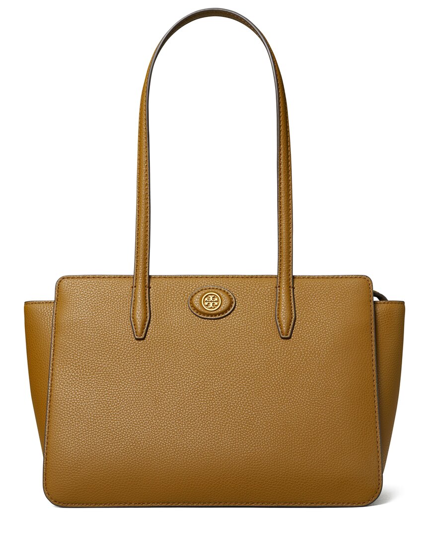 Tory Burch Robinson Pebbled Leather Tote In Brown