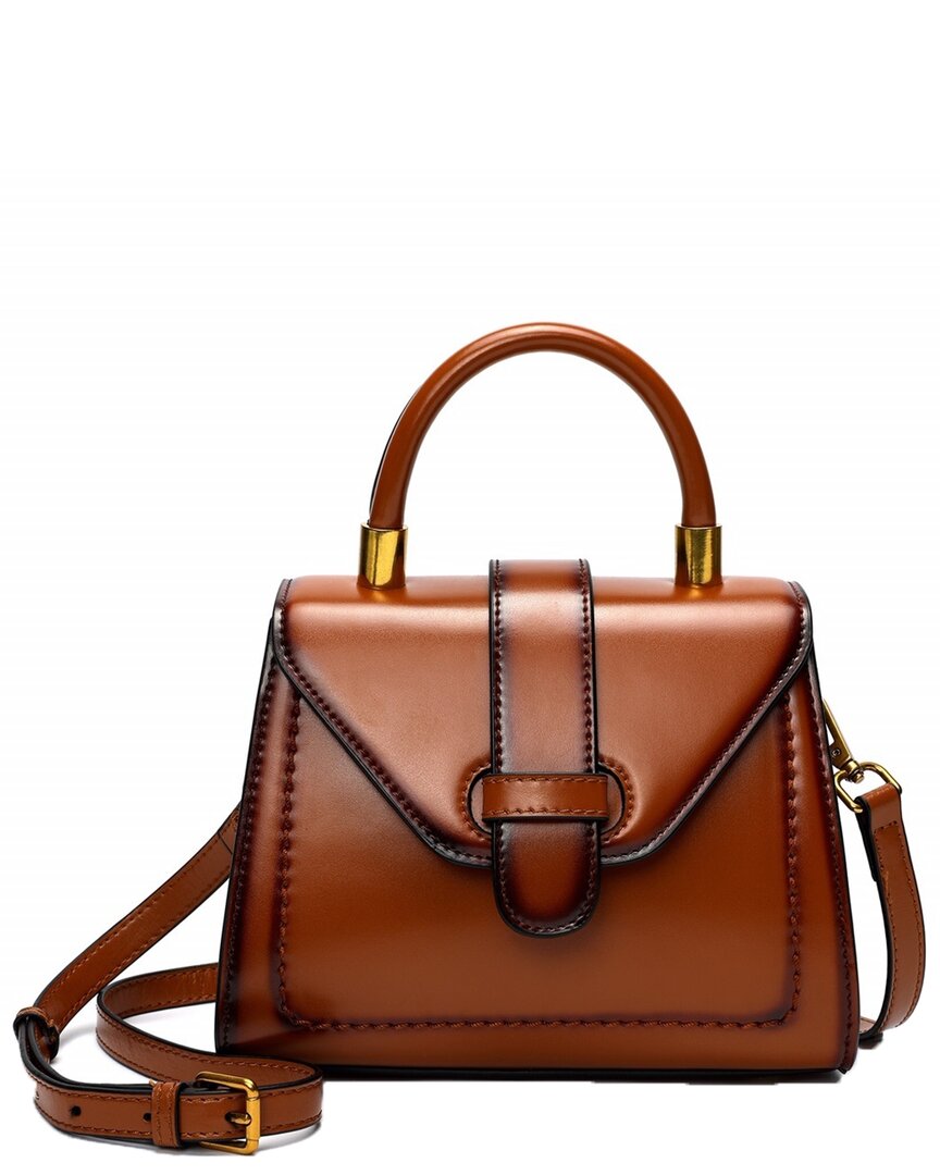 Tiffany & Fred Top-handle Full-grain Leather Bag