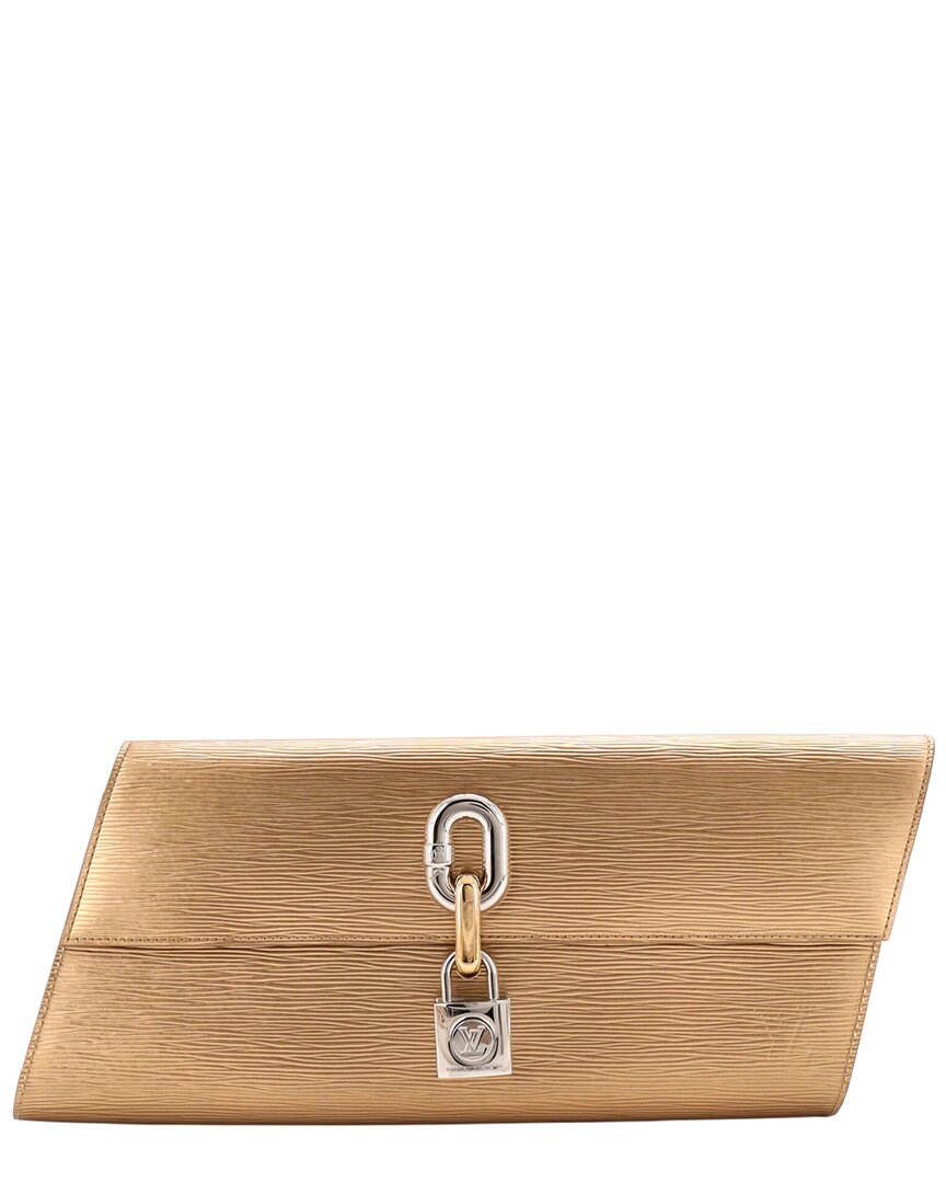 Pre-owned Louis Vuitton Gold Epi Leather Blade Clutch (authentic Pre-loved)