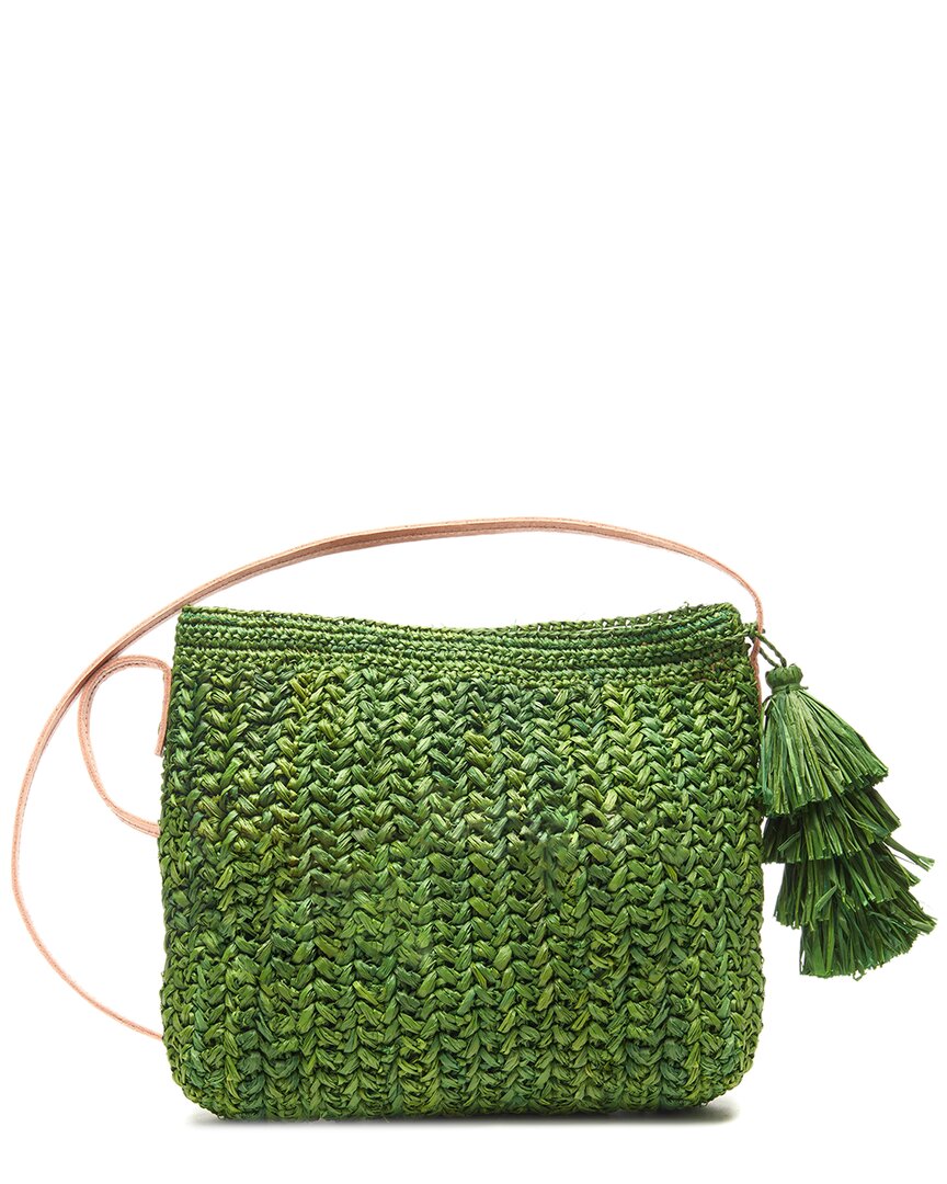 Shop Mar Y Sol Antonia Raffia Shoulder Bag In Green