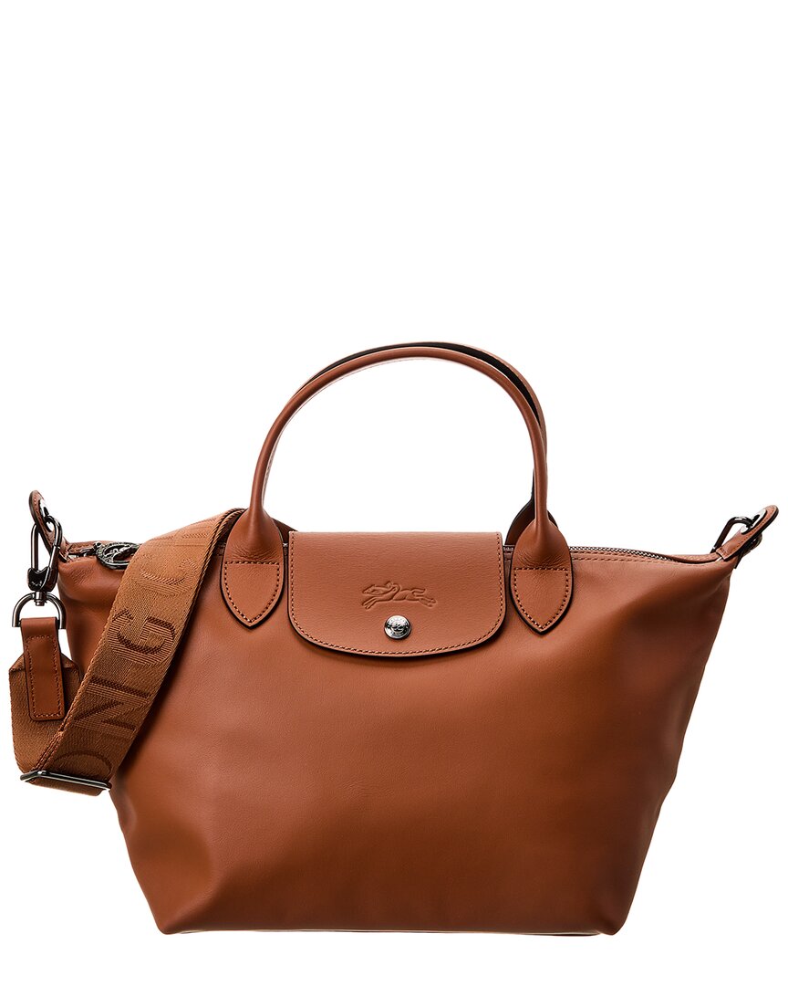 Longchamp Le Pliage Xtra Small Leather Tote In Brown