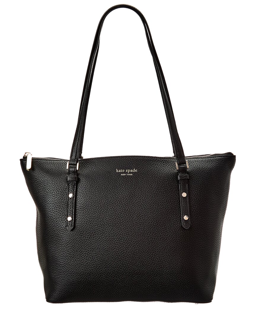 Kate Spade New York Polly Small Leather Tote In Black