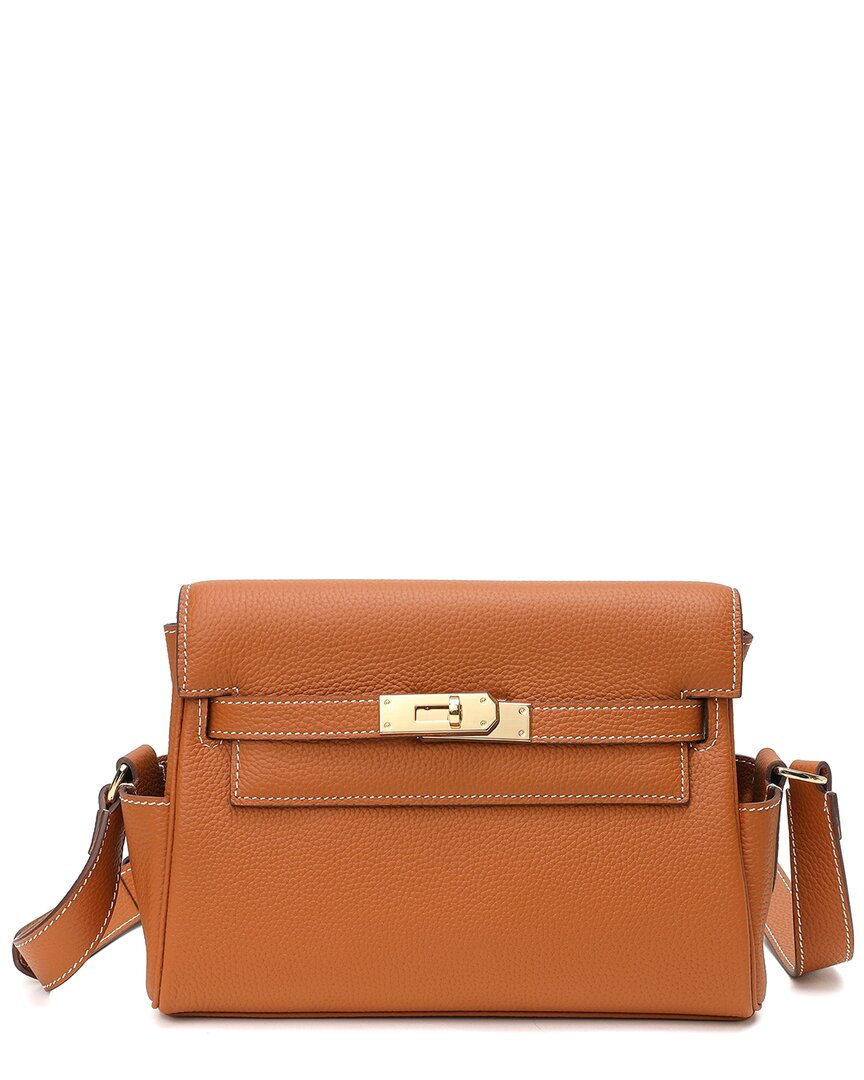 Tiffany & Fred Paris Top-grain Leather Messenger Bag In Brown