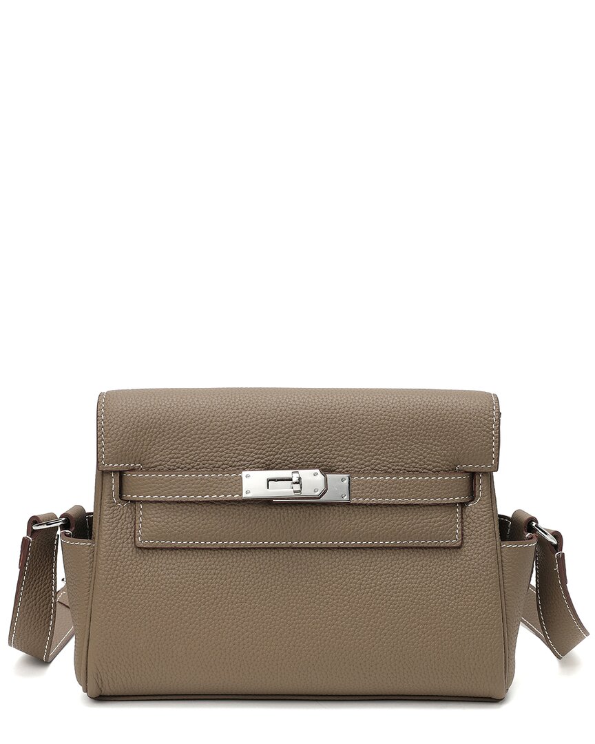 Tiffany & Fred Paris Top-grain Leather Messenger Bag In Brown