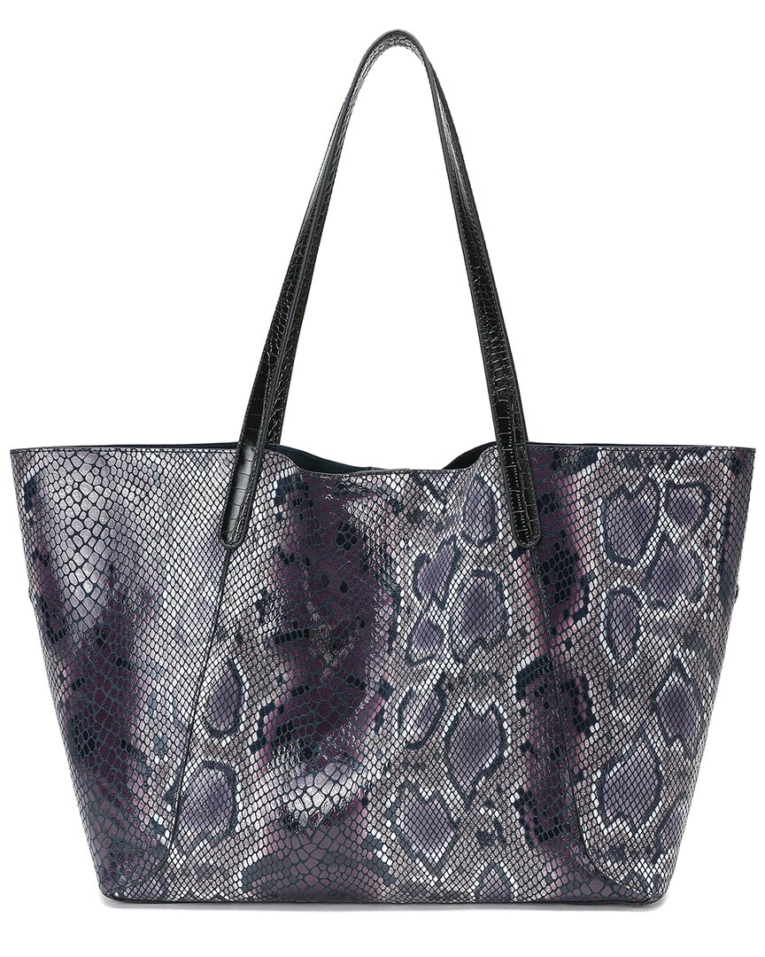 Shop Tiffany & Fred Paris Snake-embossed Leather Tote