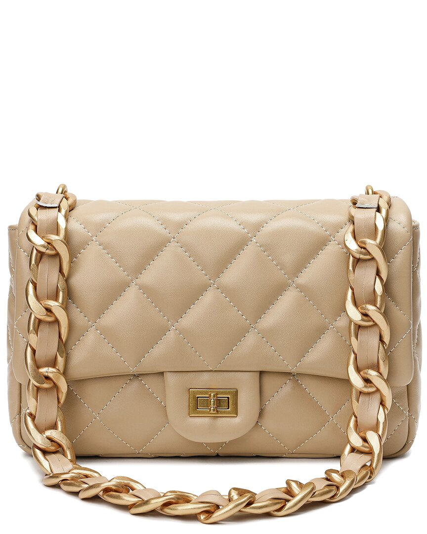 Shop Tiffany & Fred Paris Top-grain Leather Foldover Shoulder Bag