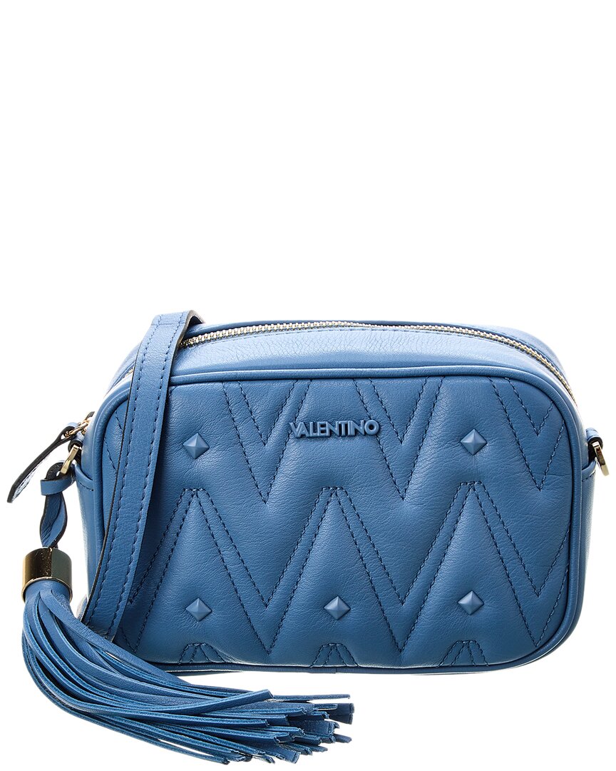 Shop Valentino By Mario Valentino Amel Diamond Leather Crossbody In Blue