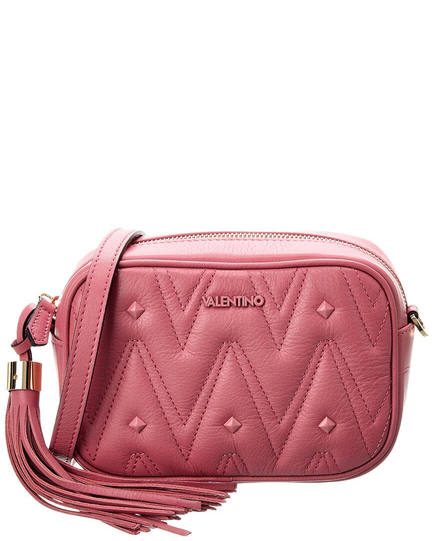 Shop Valentino By Mario Valentino Amel Diamond Leather Crossbody In Pink