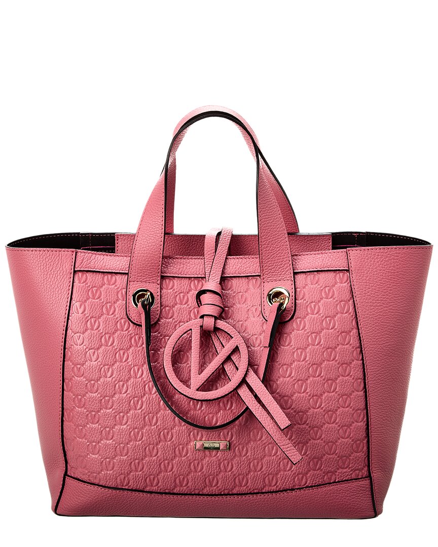 Valentino By Mario Valentino Sophie Medallion Leather Tote In Pink
