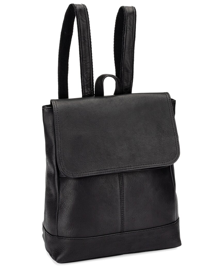Shop Le Donne Luna Leather Backpack In Black