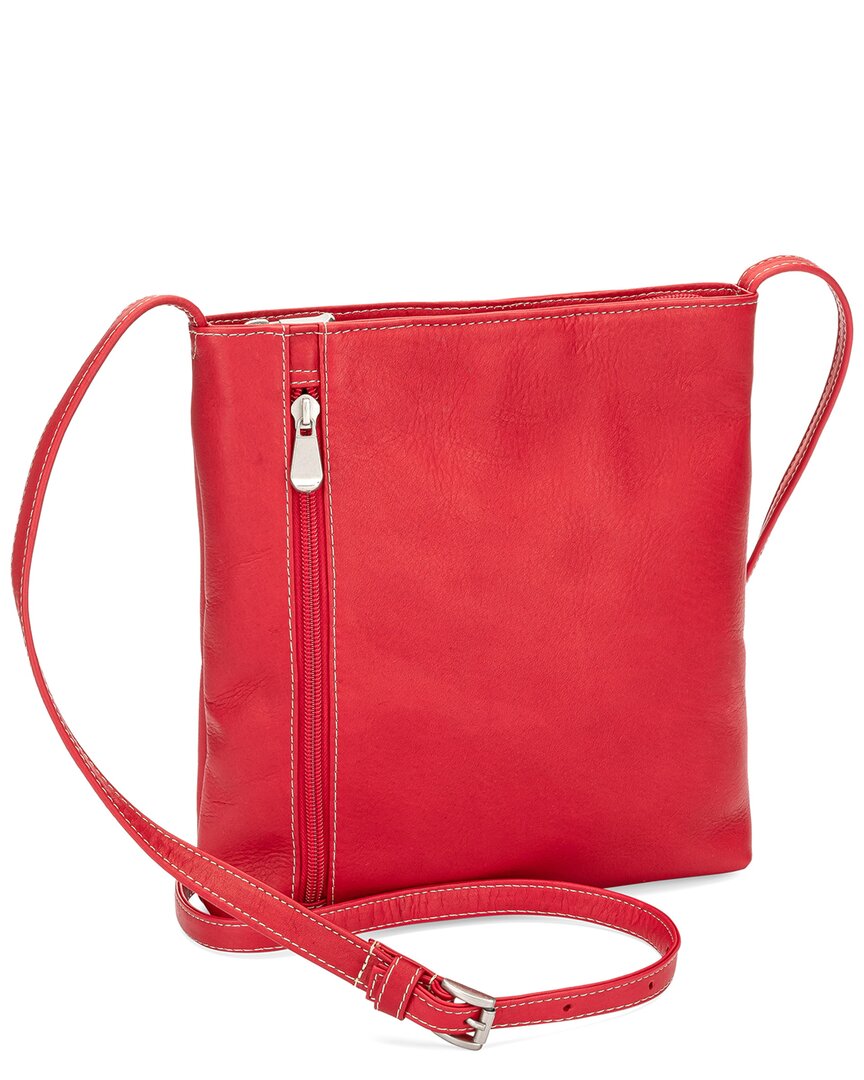 Le Donne Hannah Leather Crossbody In Red
