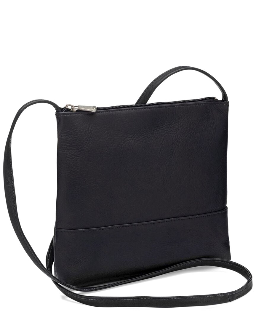 Le Donne Carry Along Leather Crossbody In Black