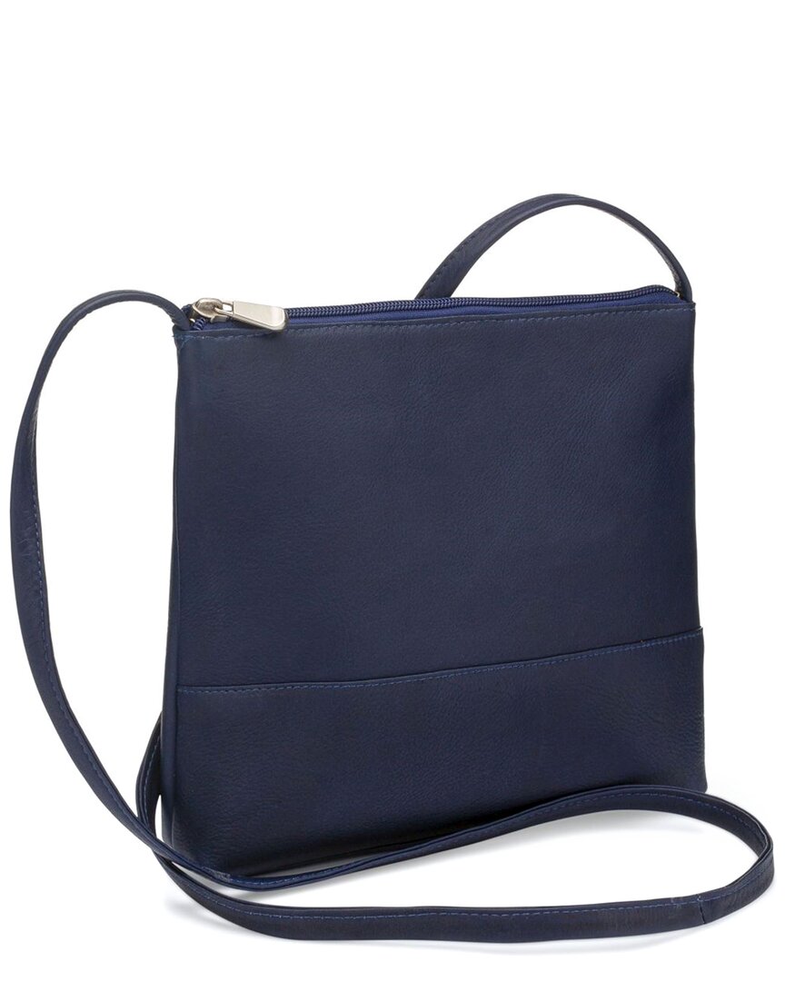 Le Donne Carry Along Leather Crossbody In Blue
