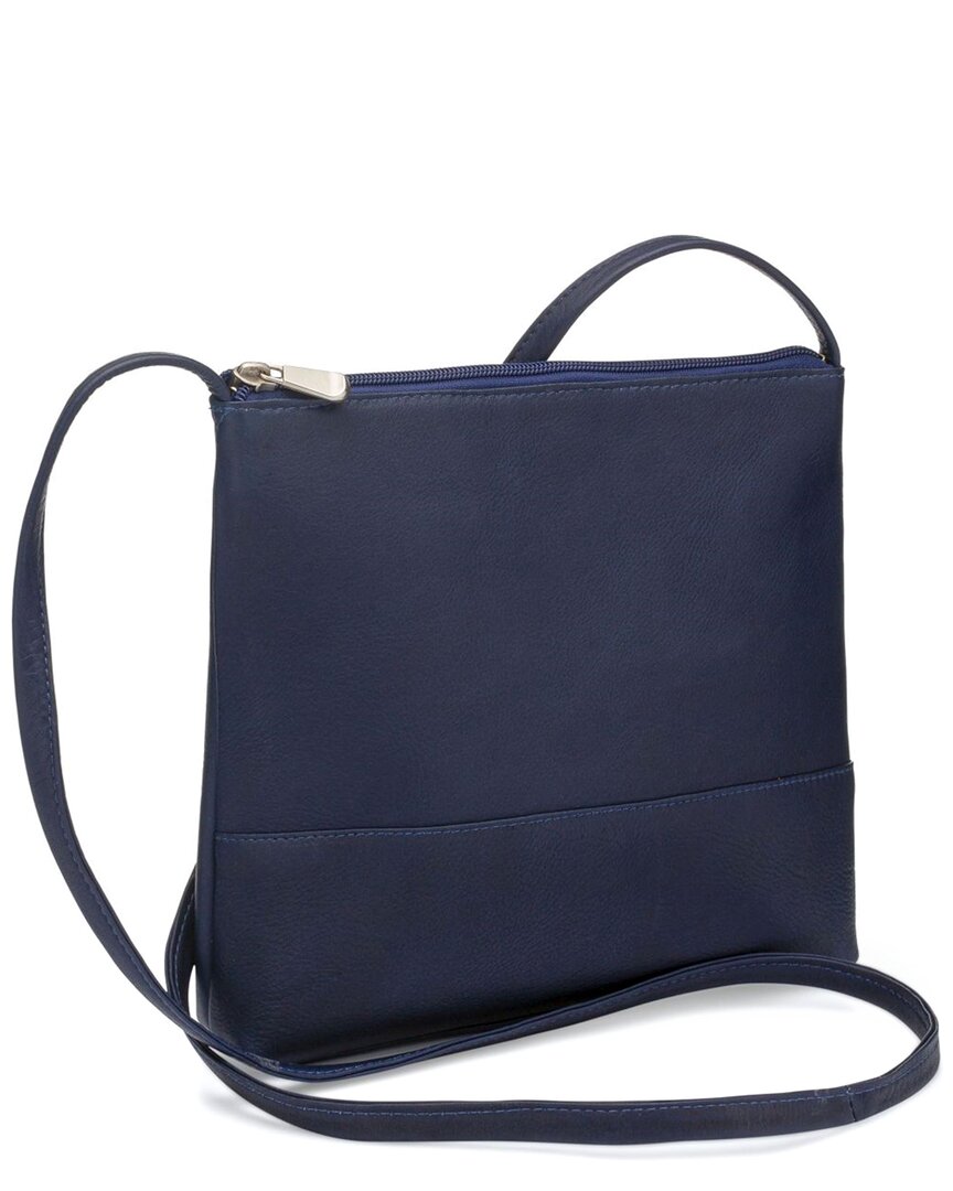 Shop Le Donne Carry Along Leather Crossbody In Blue