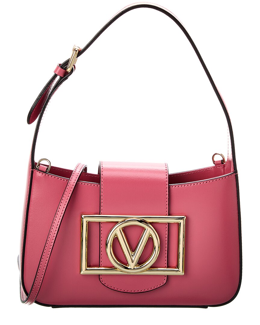 Shop Valentino By Mario Valentino Kai Leather Crossbody In Pink
