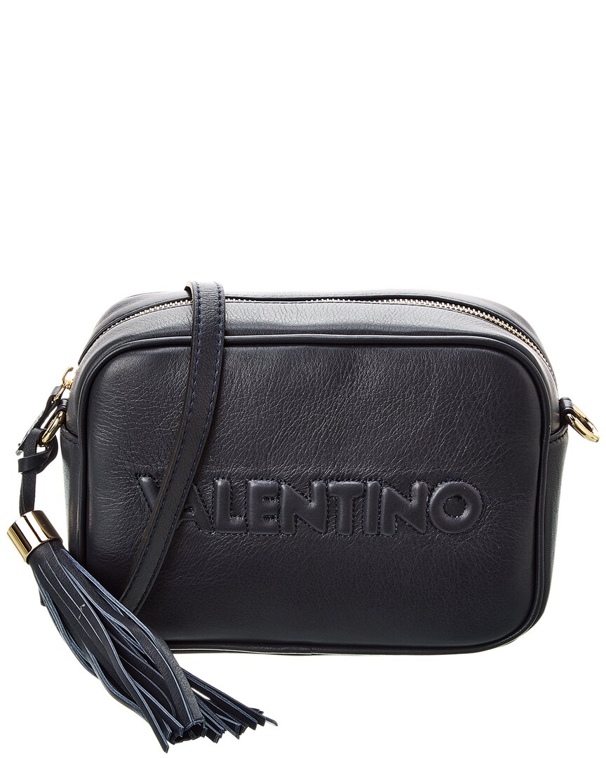 Shop Valentino By Mario Valentino Mia Embossed Leather Crossbody In Blue