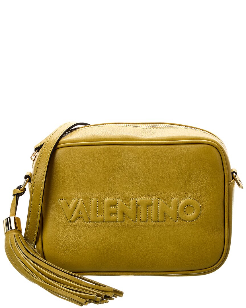 Shop Valentino By Mario Valentino Mia Embossed Leather Crossbody In Green