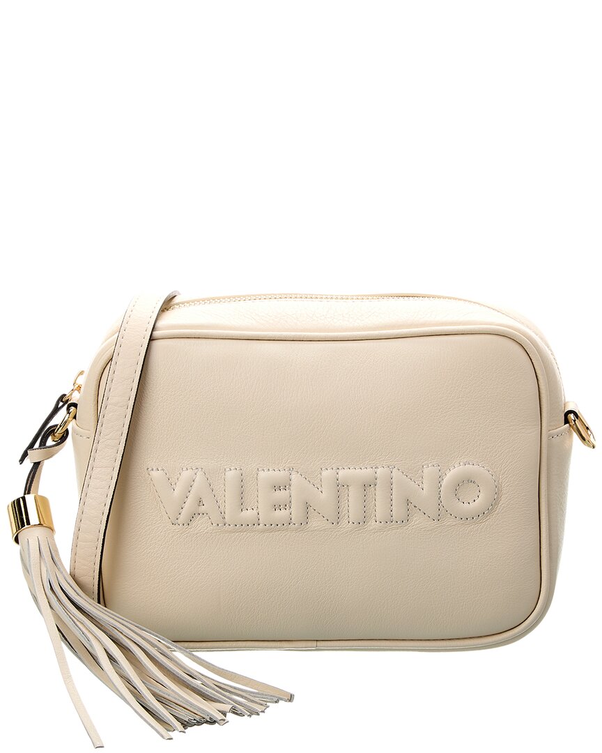 Shop Valentino By Mario Valentino Mia Embossed Leather Crossbody In White
