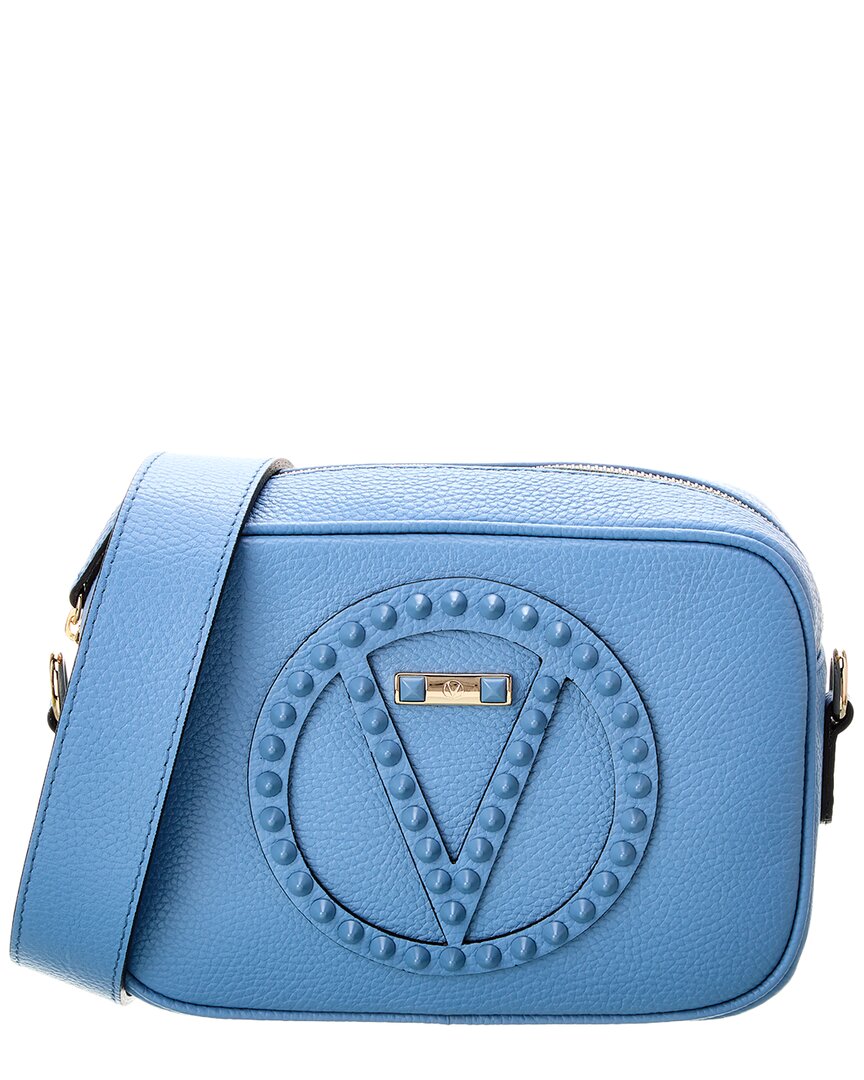 Shop Valentino By Mario Valentino Mia Rock Leather Crossbody In Blue