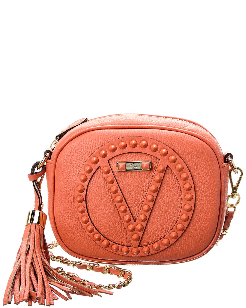 Shop Valentino By Mario Valentino Nina Rock Leather Crossbody In Orange