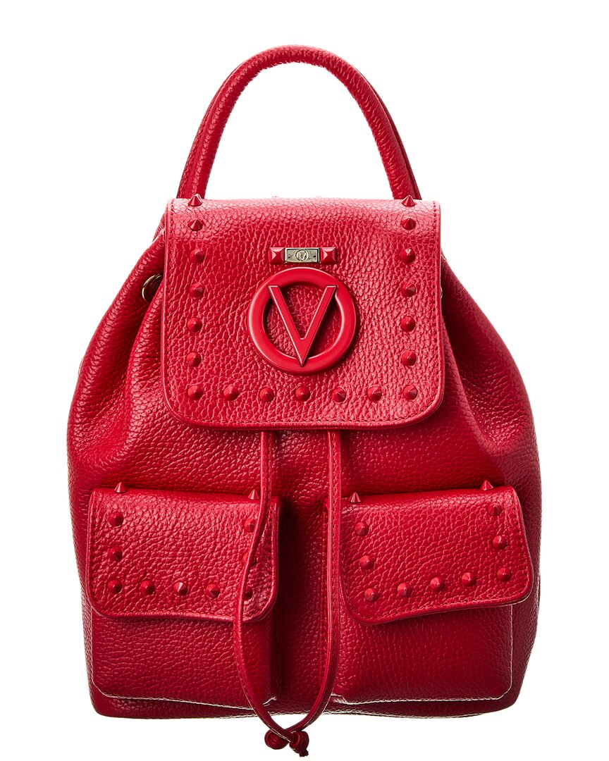 Shop Valentino By Mario Valentino Abraham Preciosa Leather Backpack In Red