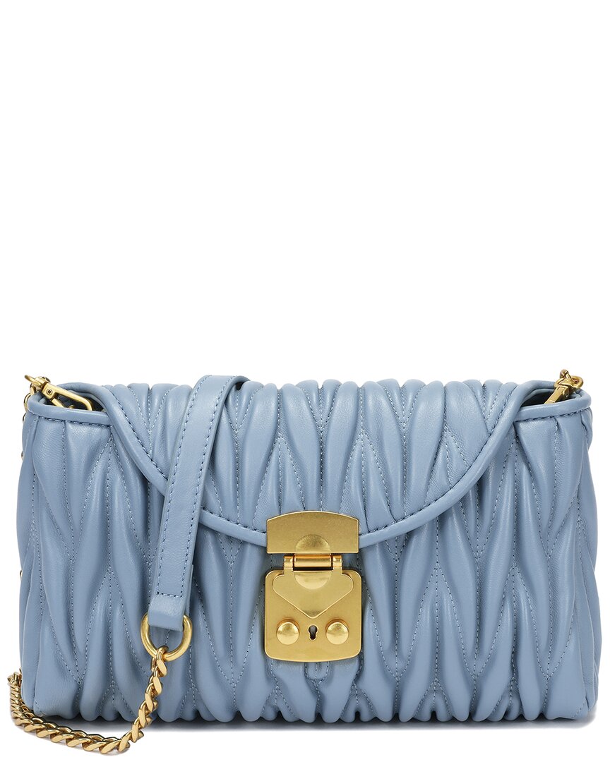 Tiffany & Fred Paris Quilted Lambskin Messenger Bag