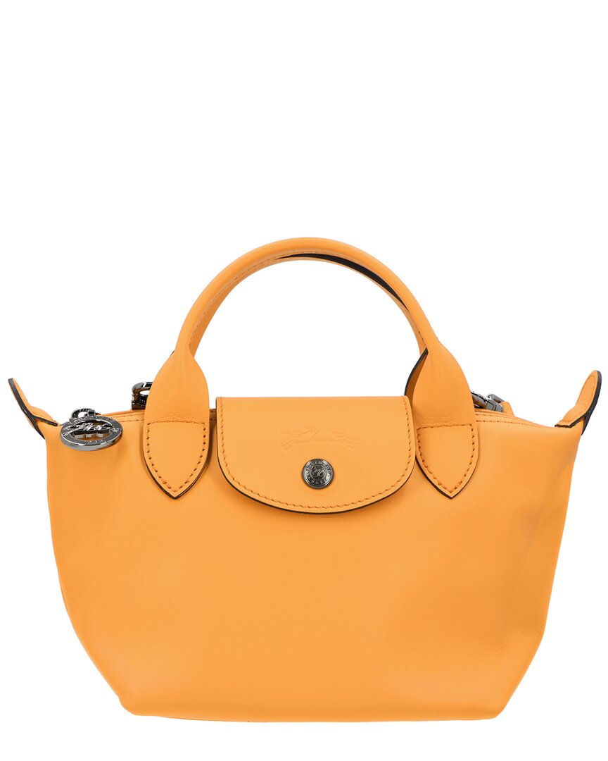 Shop Longchamp Le Pliage Xtra Xs Leather Handbag In Orange