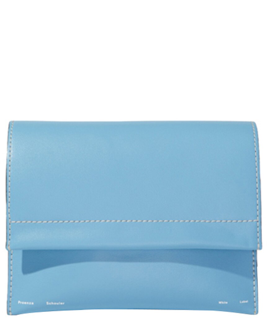 Shop Proenza Schouler White Label Accordion Leather Flap Bag In Blue
