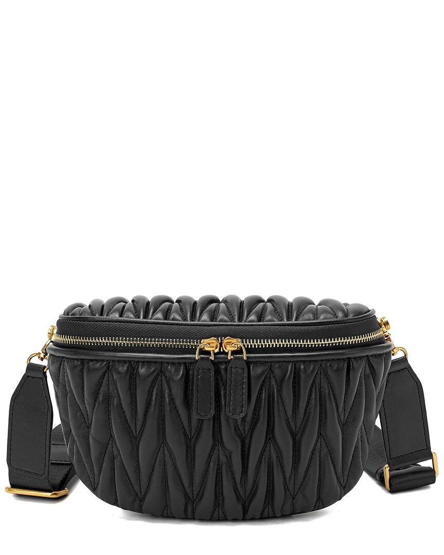Tiffany & Fred Paris Full-grain Pleated Leather Bag