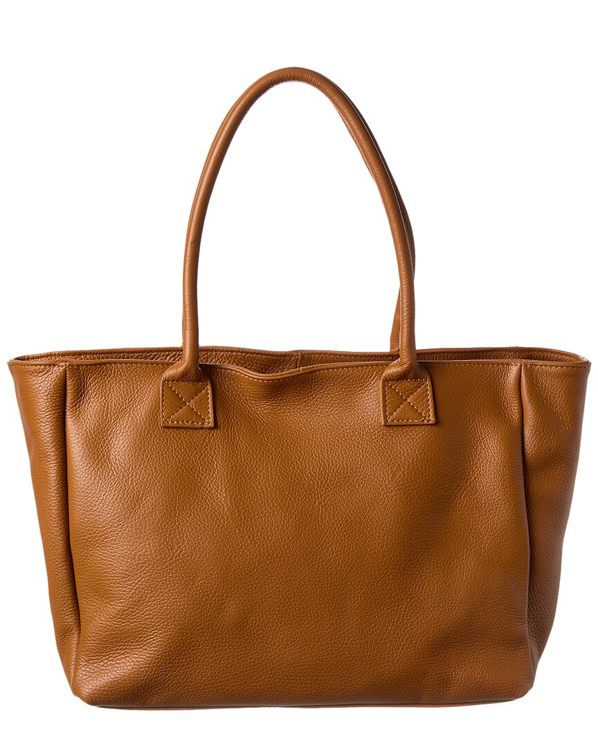 Shop Italian Leather Shoulder Bag In Brown