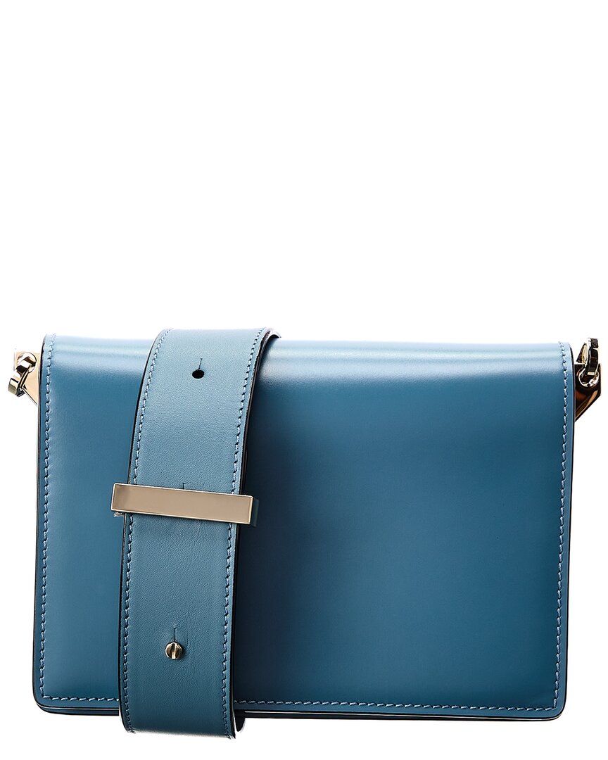 Shop Valextra Swing Small Leather Shoulder Bag In Blue