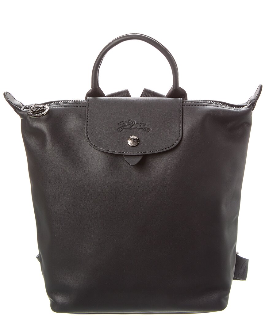 Shop Longchamp Le Pliage Xtra Leather Backpack In Black