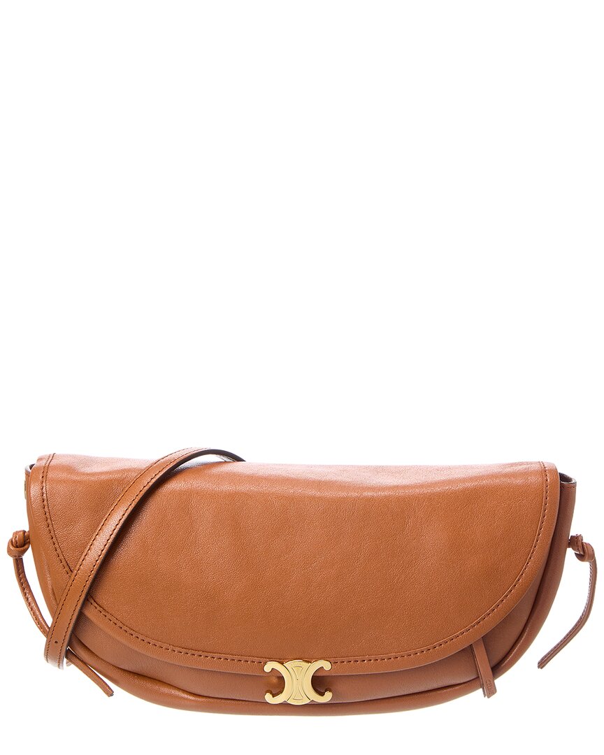 Celine Half Moon Little Leather Shoulder Bag In Gfy5