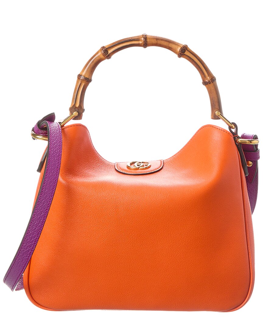 Gucci Diana Small Leather Shoulder Bag In Orange