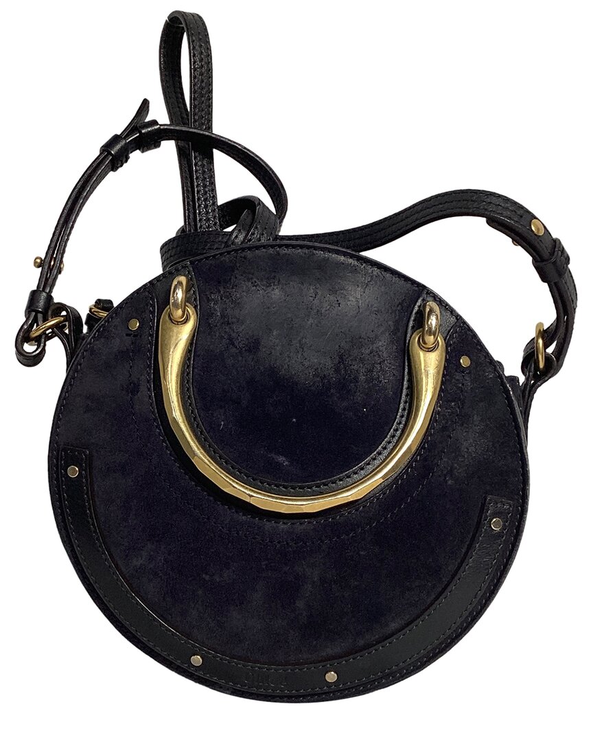 Chloé Purple Suede Small Pixie Round Shoulder Bag (authentic Pre-loved)
