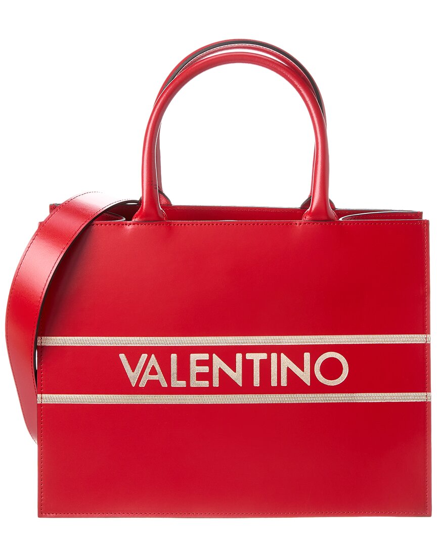 Shop Valentino By Mario Valentino Victoria Lavoro Leather Tote In Red