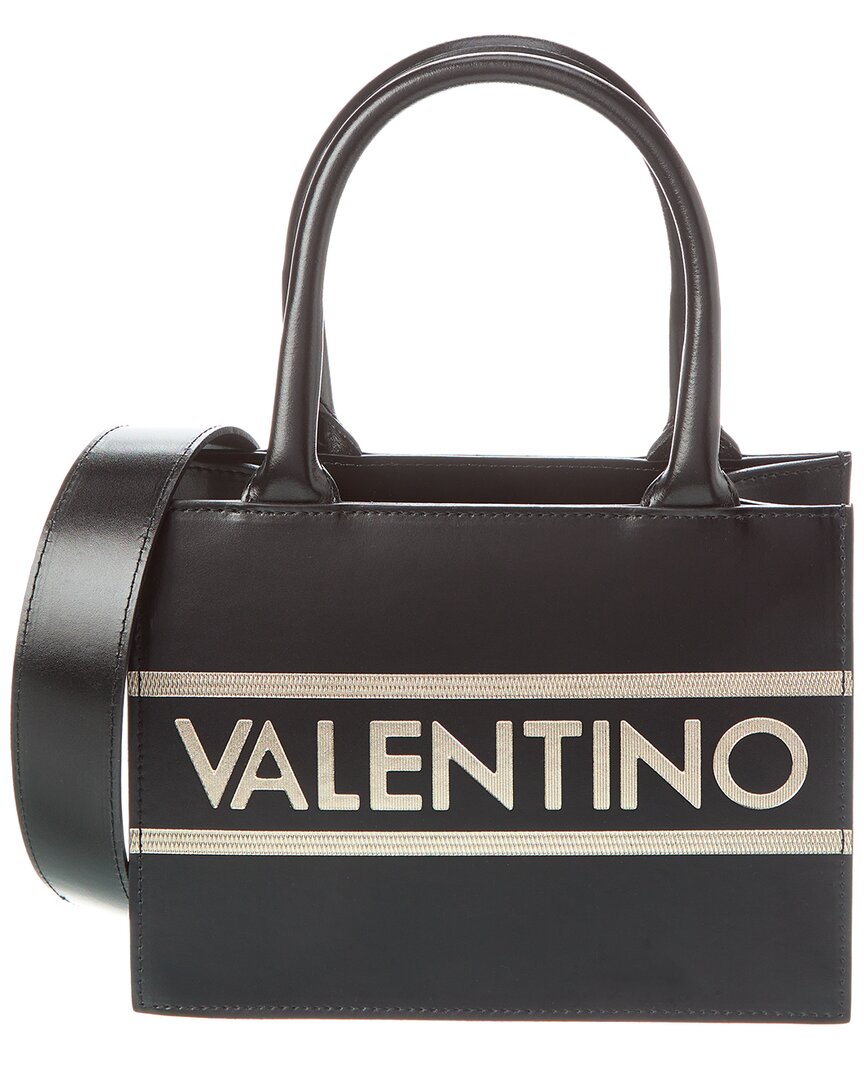 Shop Valentino By Mario Valentino Marie Lavoro Leather Tote In Black